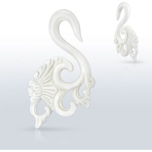 Piercing Street Piercing ecarteur oreille en os floral tribal - Blanc