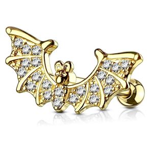 Piercing Street Piercing cartilage oreille plaque or chauve-souris - Dore