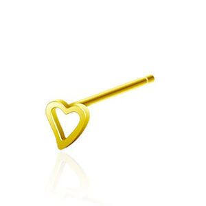 Piercing Street Piercing nez Argent Tige Pliable Coeur Dore - Dore