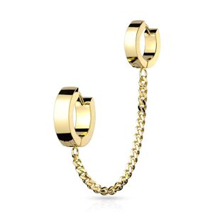 Piercing Street Double piercing cartilage oreille chaine anneaux click dore - Dore
