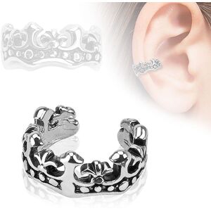 Piercing Street Faux piercing oreille manchette fleur de lys - Argente