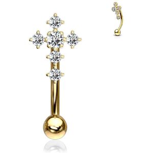 Piercing Street Piercing arcade plaque or croix strass - Dore