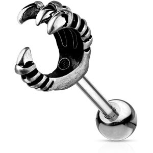 Piercing Street Piercing oreille cartilage helix griffe d'aigle - Argente