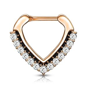 Piercing Street Piercing septum click chevron rose pave de strass - Or Rose