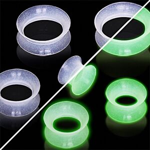 Piercing Street Piercing tunnel silicone glow in the dark - Blanc