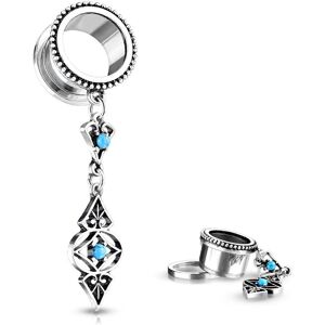 Piercing Street Piercing tunnel pendentif charms tribal turquoise - Argente