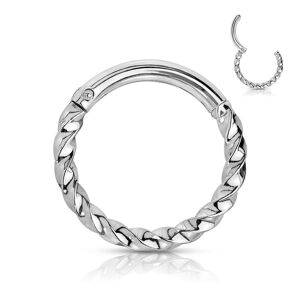 Piercing Street Piercing anneau oreille acier argente torsade - Argente