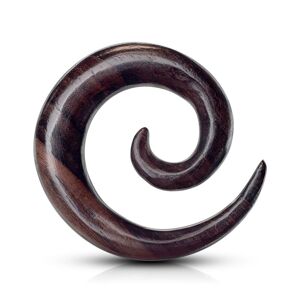 Piercing Street Piercing ecarteur spirale en bois de sono - Marron