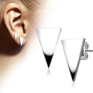 Piercing Street Paire Boucles d'oreille clous triangle argente - Argente