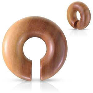 Piercing Street Piercing ecarteur oreille rond en bois de saba - Marron