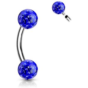 Piercing Street Piercing arcade boules a cristaux bleu - Argente