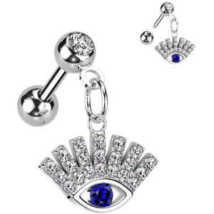 Piercing Street Piercing oreille cartilage helix pendentif oeil de la chance - Argente