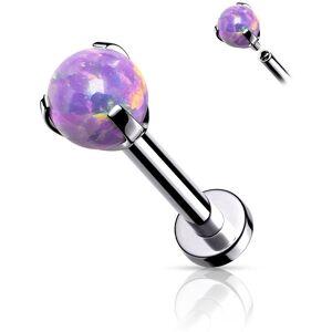 Piercing Street Piercing labret oreille argente opalite violette - Argente