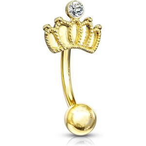 Piercing Street Piercing arcade dore couronne avec cristal - Dore