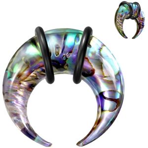 Piercing Street Piercing ecarteur cornes de buffle nacre abalone - Multicolore