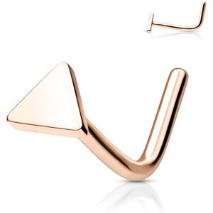 Piercing Street Piercing nez tige en L acier rose triangle - Or Rose