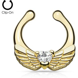 Piercing Street Faux piercing septum ailes d'ange dore - Dore