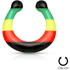 Piercing Street Faux piercing septum imprime rasta -