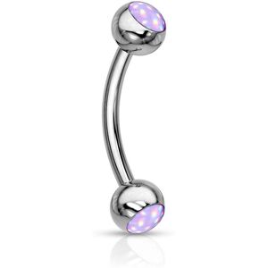 Piercing Street Piercing arcade pierres lumineuses violet - Argente