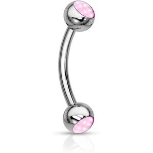 Piercing Street Piercing arcade pierres lumineuses rose - Argente