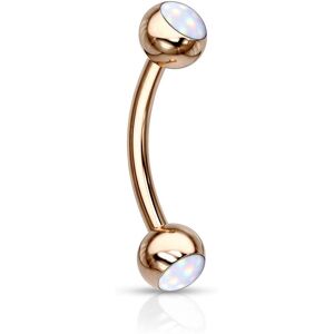 Piercing Street Piercing arcade rose pierres lumineuses blanc - Or Rose