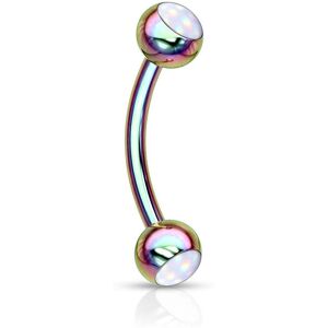 Piercing Street Piercing arcade multicolore pierres lumineuses blanc - Multicolore