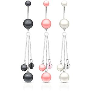 Piercing Street Piercing nombril chaines perles - Argente