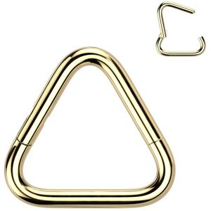 Piercing Street Piercing oreille anneau segment titane dore triangle - Dore