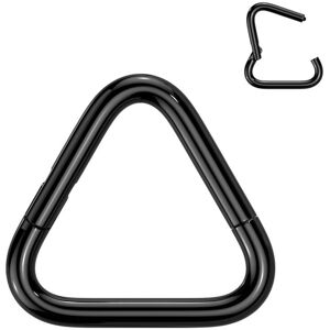 Piercing Street Piercing oreille anneau segment titane noir triangle - Noir