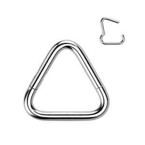 Piercing Street Piercing oreille anneau segment titane argente triangle - Argente