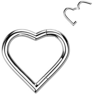 Piercing Street Piercing oreille anneau segment titane argente coeur - Argente