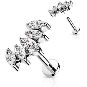 Piercing Street Piercing oreille labret argente eventail marquise - Argente