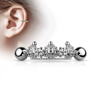 Piercing Street Piercing oreille helix manchette triple couronne - Argente