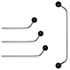 Piercing Street Piercing agrafe 45° boules titane noir - Argente