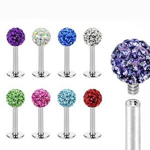 Piercing Street Piercing oreille labret crystal ferido - Argente