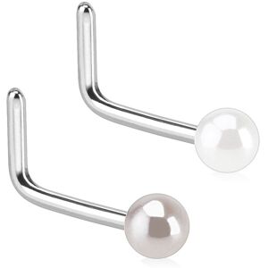 Piercing Street Piercing nez tige L perle - Argente