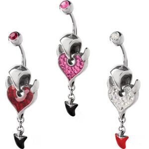 Piercing Street Piercing nombril Crystal Evolution Swarovski Devil Zip - Argente