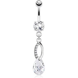 Piercing Street Piercing nombril ovale larme - Argente