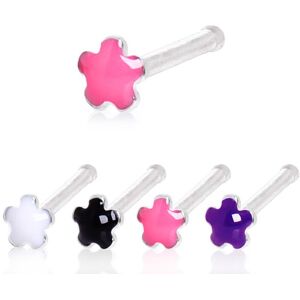 Piercing Street Piercing nez tige droite fleur epoxy -