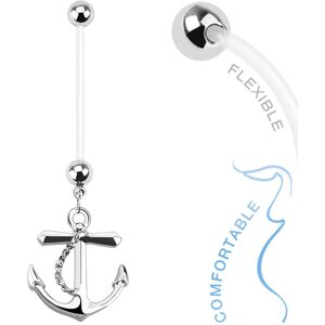 Piercing Street Piercing nombril de grossesse ancre marine - Argente