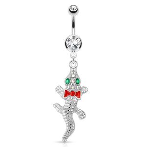 Piercing Street Piercing nombril alligator - Argente