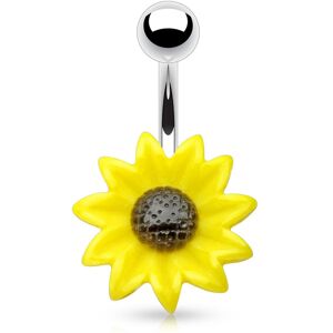 Piercing Street Piercing nombril fleur de tournesol - Argente