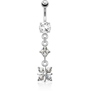 Piercing Street Piercing nombril pendentif quadrant - Argente