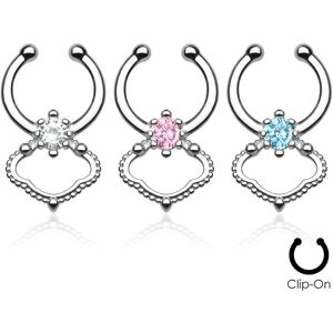 Piercing Street Faux piercing septum gemme solitaire -