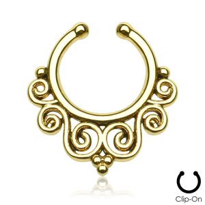 Piercing Street Faux piercing septum courbes tribales -