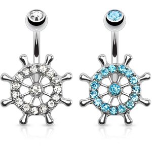 Piercing Street Piercing nombril roue de navire - Argente