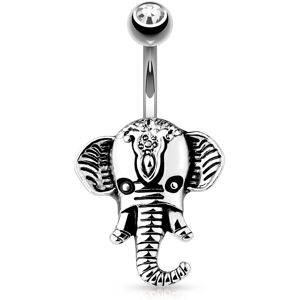 Piercing Street Piercing nombril elephant - Argente