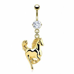 Piercing Street Piercing nombril plaque or cheval - Dore