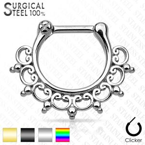 Piercing Street Piercing septum tribal dentelle acier chirurgical -