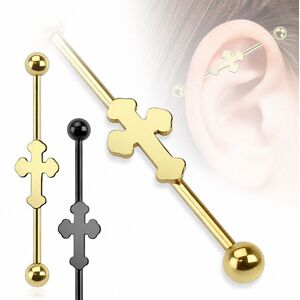 Piercing Street Piercing industriel oreille croix medievale -